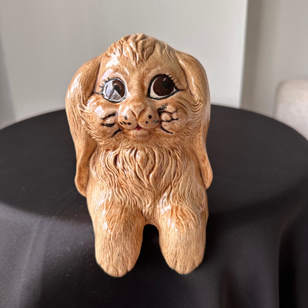 Vintage Holland Mold Ceramic Bunny Figurine HandPainted Rabbit 1970s Collectible